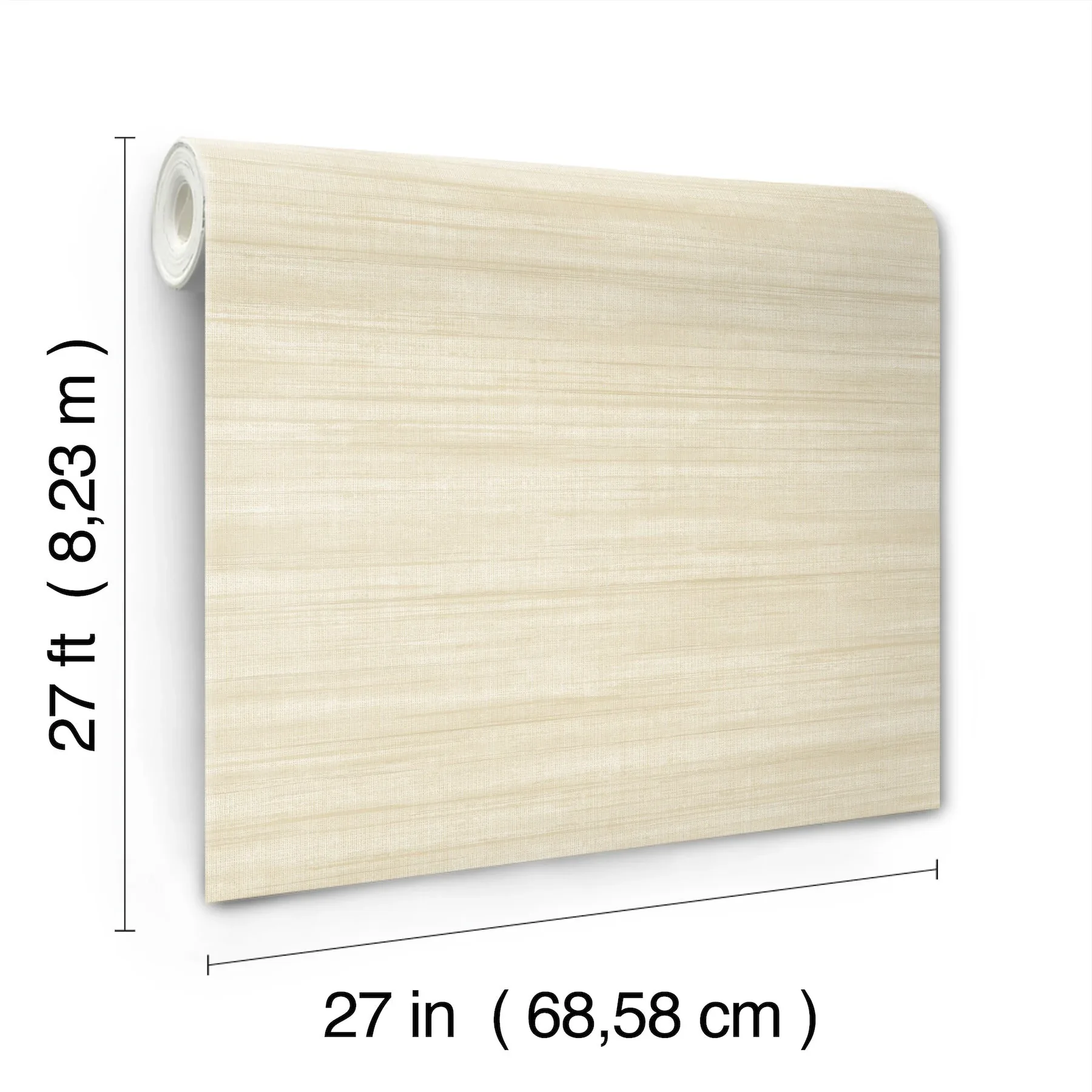 York Designer Series Brushed Linen Ivory Wallpaper - SKU GT4562