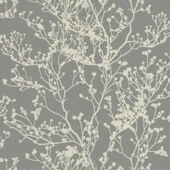 York Designer Series Budding Branch Silhouette Brown Wallpaper - SKU HC7518