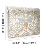 York Designer Series Butterfly Garden White Wallpaper - SKU AC9163