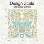York Designer Series Butterly Garden Green & Blue Wallpaper - SKU AC9164