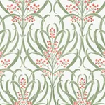York Designer Series Calluna White & Berry Metallic Wallpaper - SKU AC9141