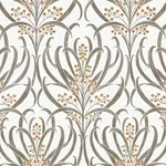 York Designer Series Calluna White & Taupe Metallic Wallpaper - SKU AC9142