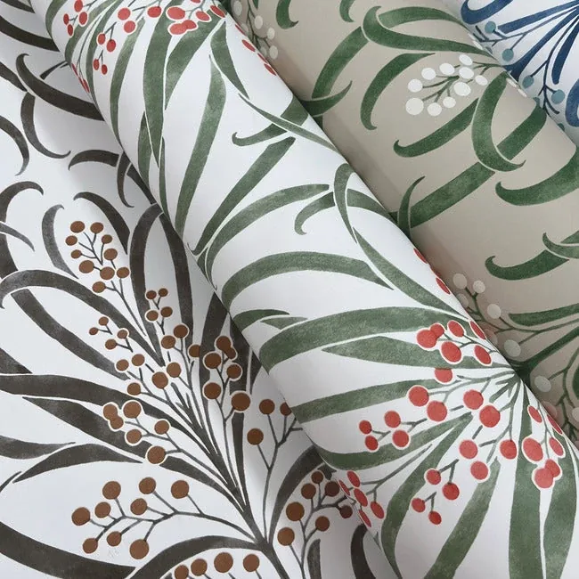 York Designer Series Calluna White & Taupe Metallic Wallpaper - SKU AC9142