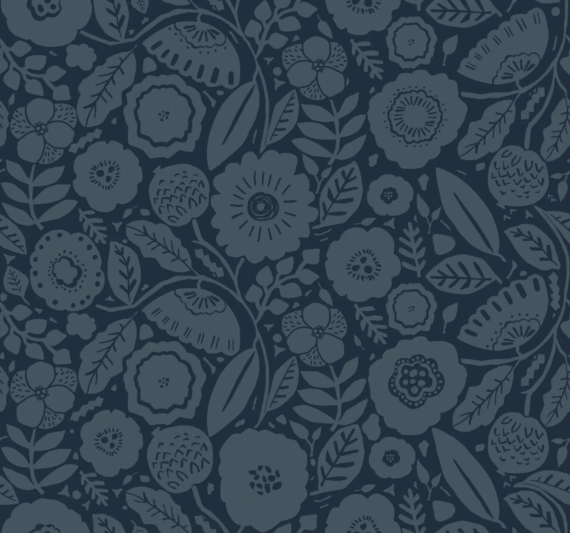 LM5396 | Camille Blossom Indigo Wallpaper