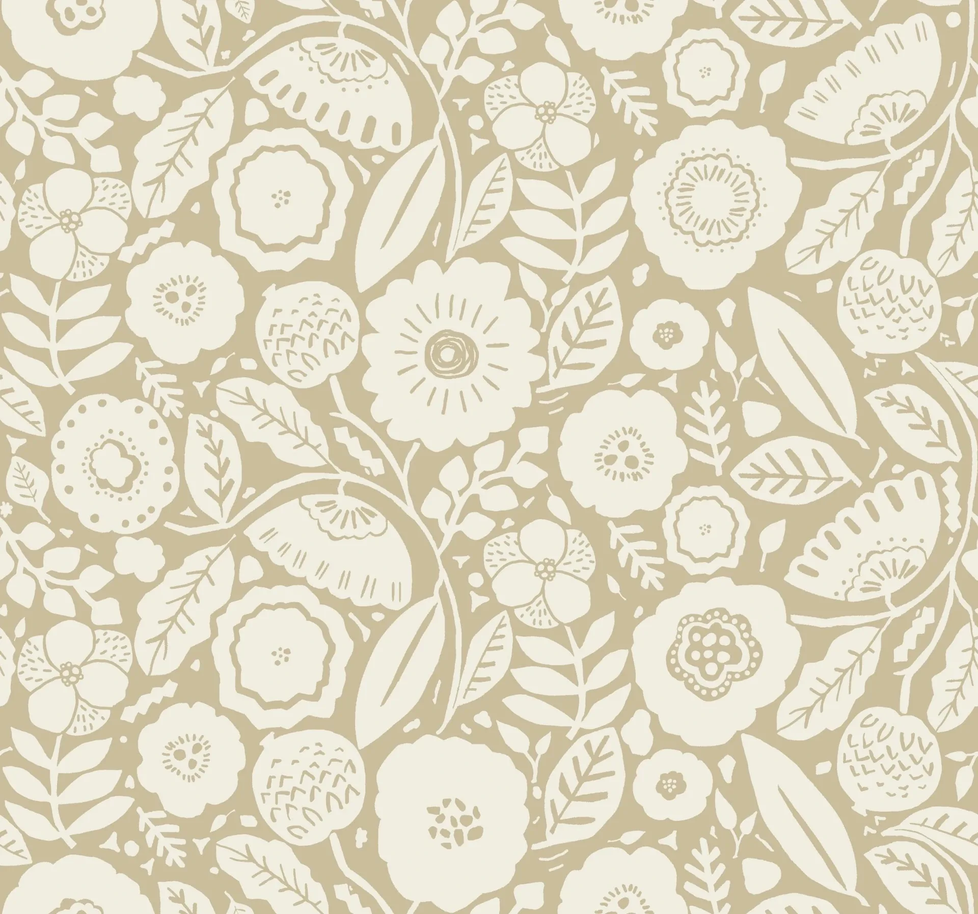 LM5392 | Camille Blossom Ochre Wallpaper