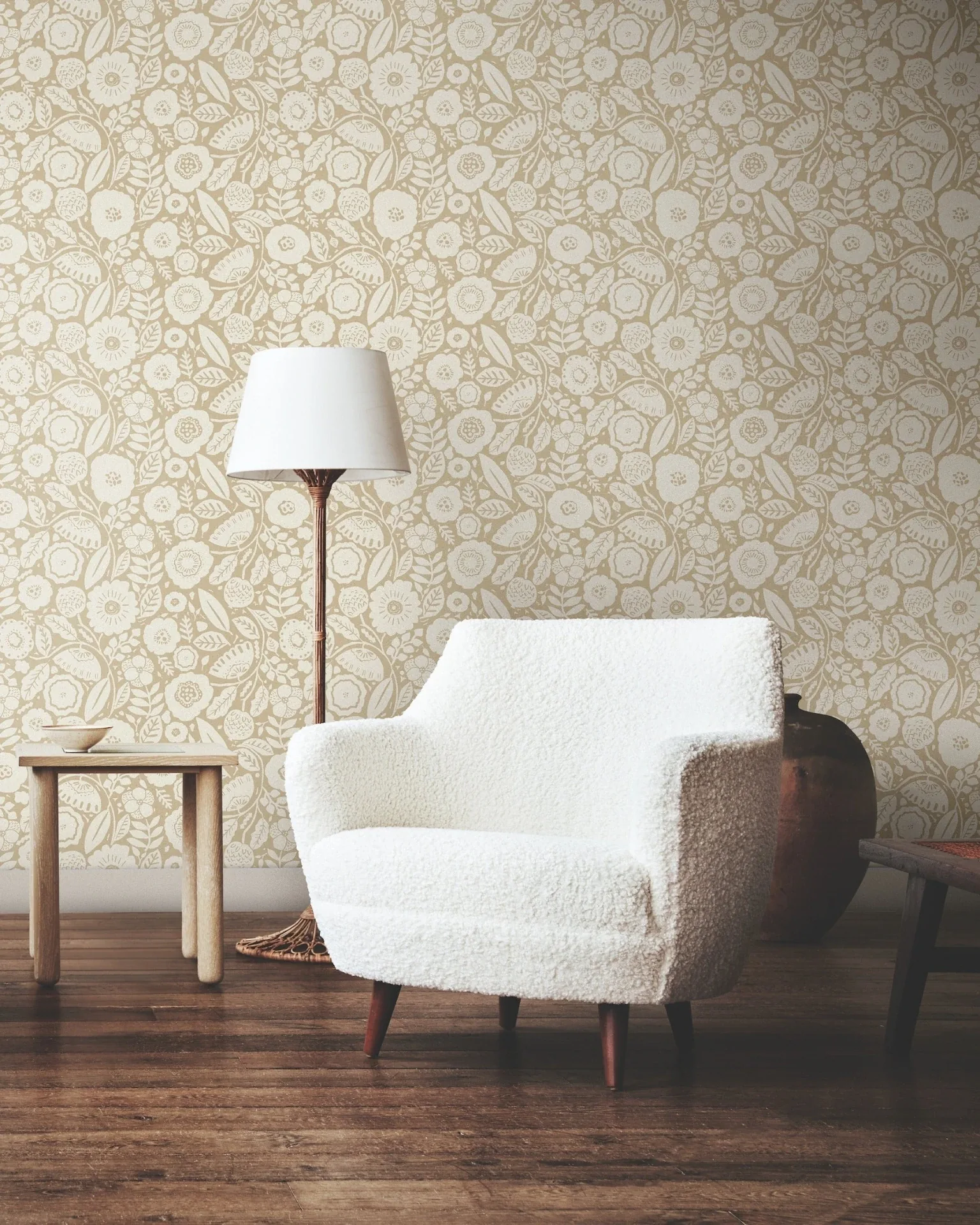 York Designer Series Camille Blossom Ochre Wallpaper - SKU LM5392