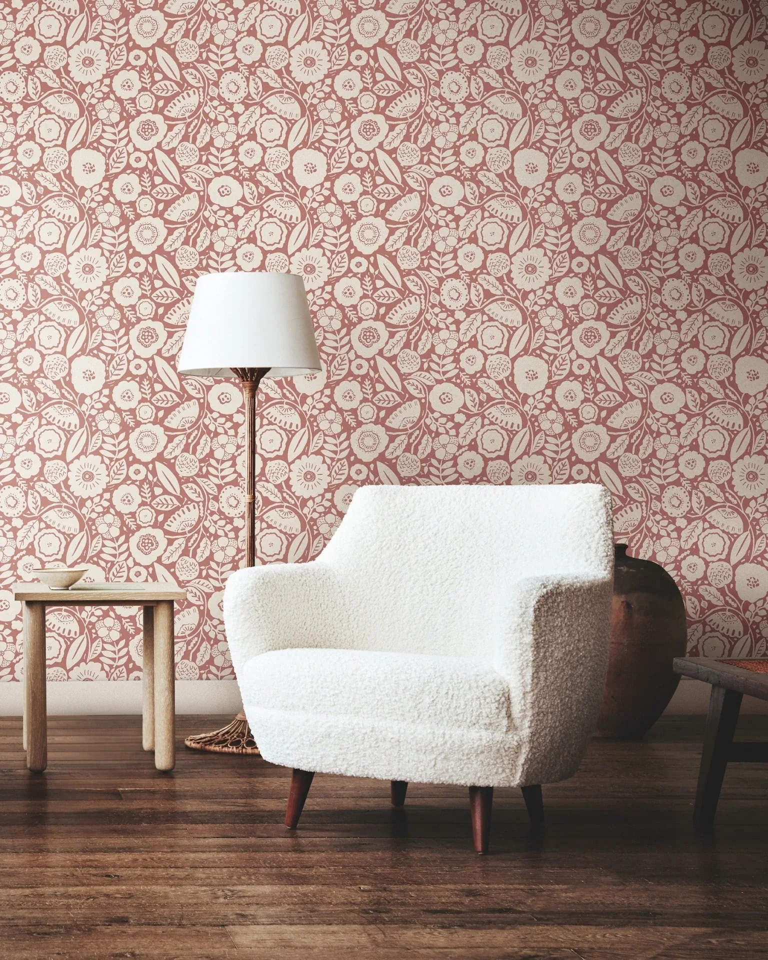 York Designer Series Camille Blossom Vintage Rose Wallpaper - SKU LM5391