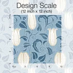 York Designer Series Canterbury Bells Blue Wallpaper - SKU AC9205