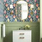 York Designer Series Canterbury Bells Navy Wallpaper - SKU AC9203