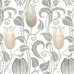 York Designer Series Canterbury Bells Neutral Wallpaper - SKU AC9204