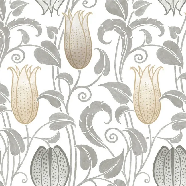 AC9204 | Canterbury Bells Neutral Wallpaper