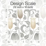 York Designer Series Canterbury Bells Neutral Wallpaper - SKU AC9204