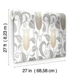 York Designer Series Canterbury Bells Neutral Wallpaper - SKU AC9204