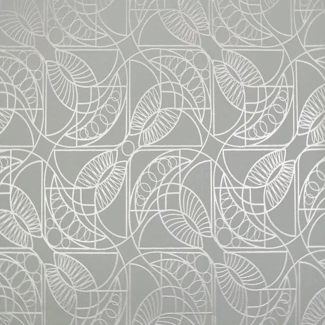 NW3527 | Cartouche Blue & Silver Wallpaper