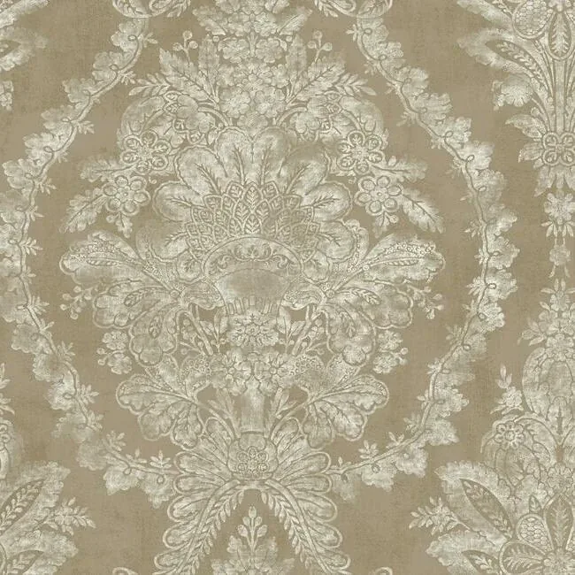 KT2217 | Charleston Damask Bronze Wallpaper