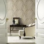 York Designer Series Charleston Damask Bronze Wallpaper - SKU KT2217