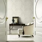 York Designer Series Charleston Damask Cream Wallpaper - SKU KT2214