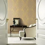 York Designer Series Charleston Damask Yellow Wallpaper - SKU HS7956