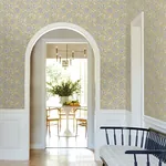 York Designer Series Chatsworth Garden Butter Floral Trail Wallpaper - SKU VP1364