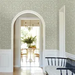 York Designer Series Chatsworth Garden Light Green Floral Trail Wallpaper - SKU VP1362
