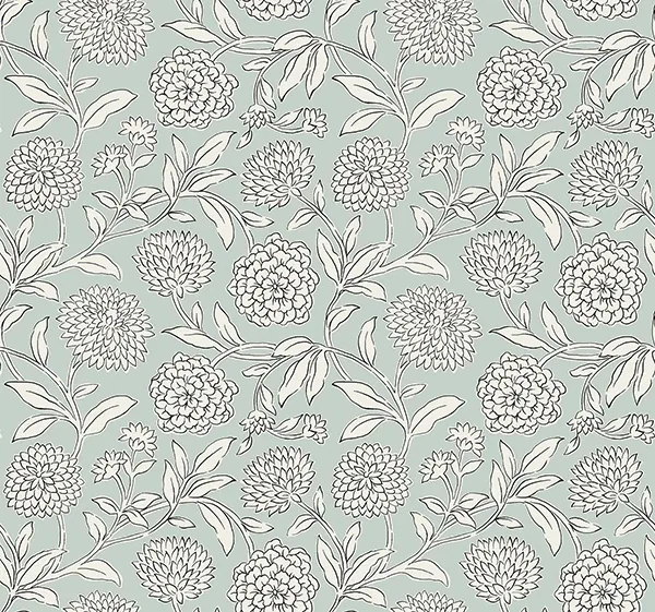VP1361 | Chatsworth Garden Sky Blue Floral Trail Wallpaper