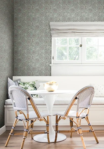 York Designer Series Chatsworth Garden Sky Blue Floral Trail Wallpaper - SKU VP1361