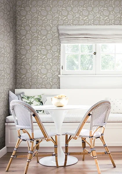 York Designer Series Chatsworth Garden Taupe Floral Trail Wallpaper - SKU VP1363
