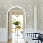 York Designer Series Chatsworth Garden Taupe Floral Trail Wallpaper - SKU VP1363