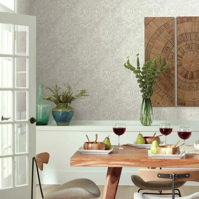 York Designer Series Chinoiserie Grey Wallpaper - SKU AF6573