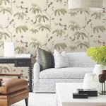 York Designer Series Cillian Plum Botanical Bird Trail Wallpaper - SKU LL3248