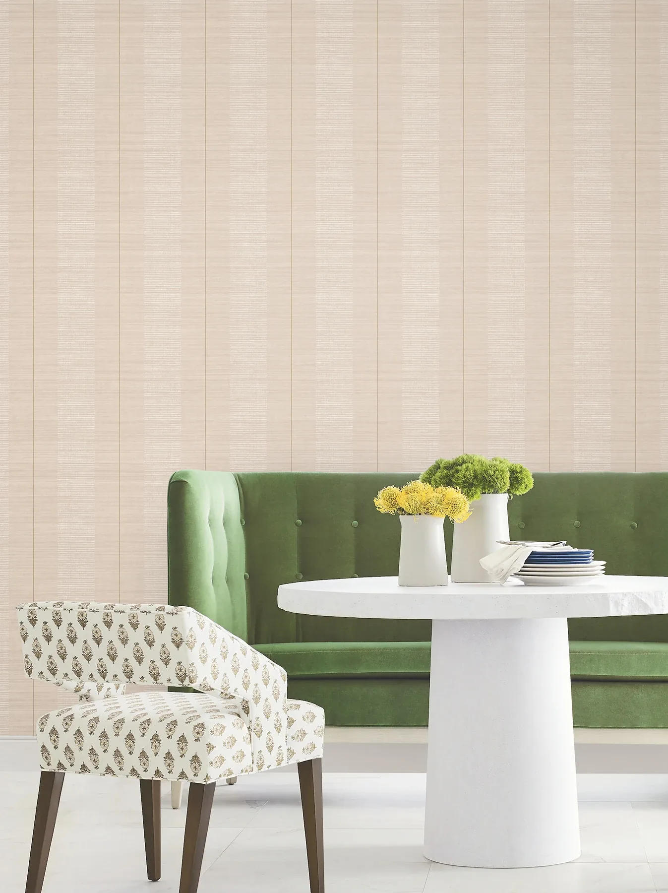 York Designer Series Colbert Stripe Blush Textured Wallpaper - SKU LL3208