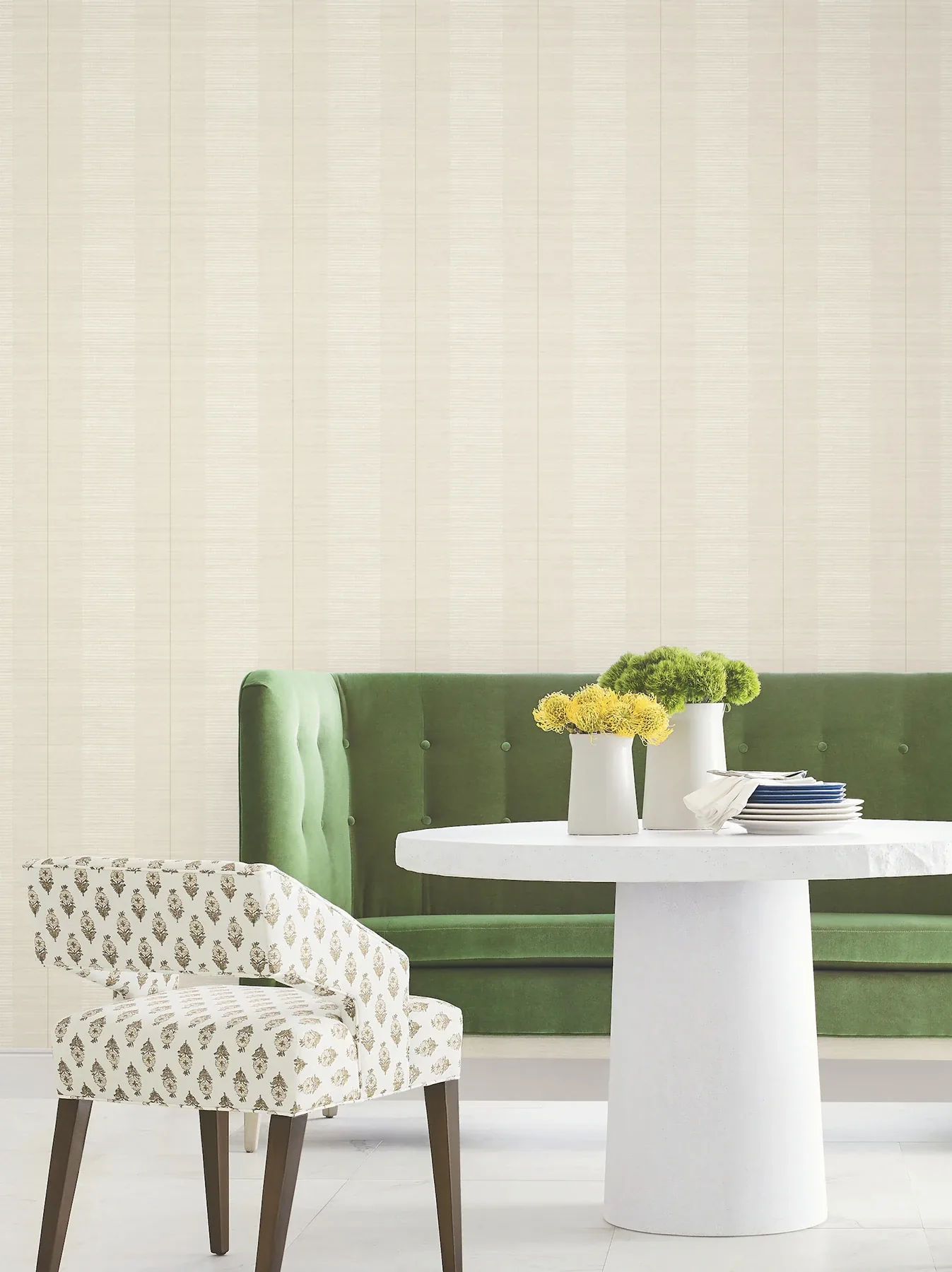 York Designer Series Colbert Stripe Ivory Textured Wallpaper - SKU LL3205