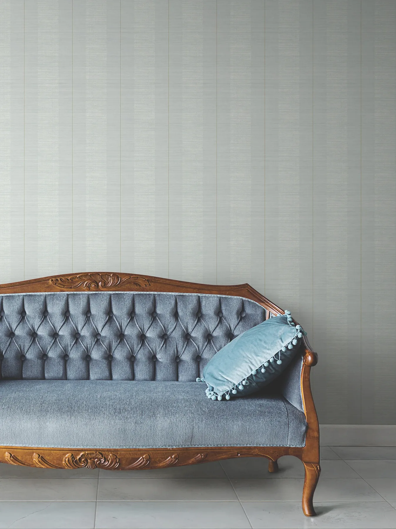 York Designer Series Colbert Stripe Light Blue Textured Wallpaper - SKU LL3210