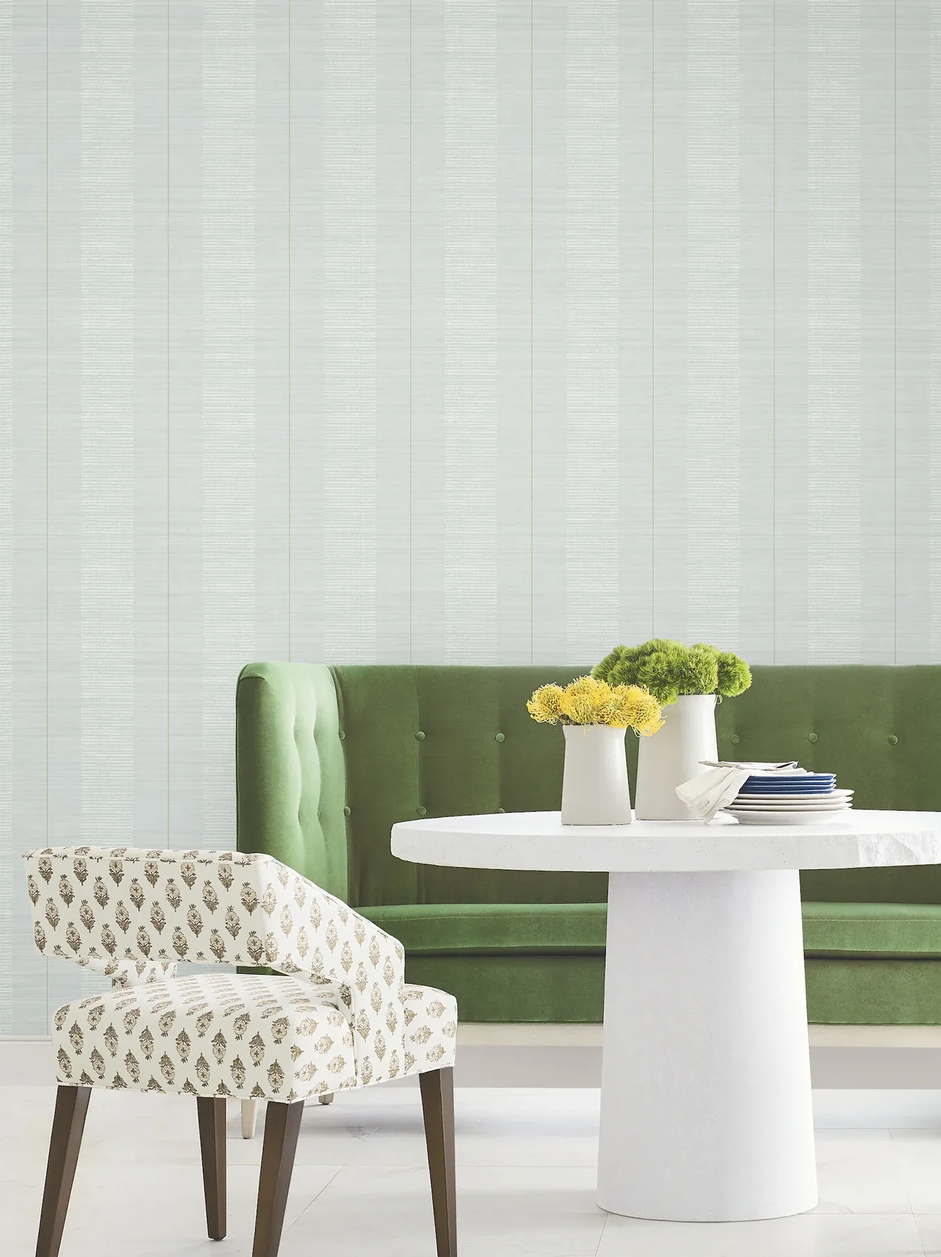 York Designer Series Colbert Stripe Light Blue Textured Wallpaper - SKU LL3210