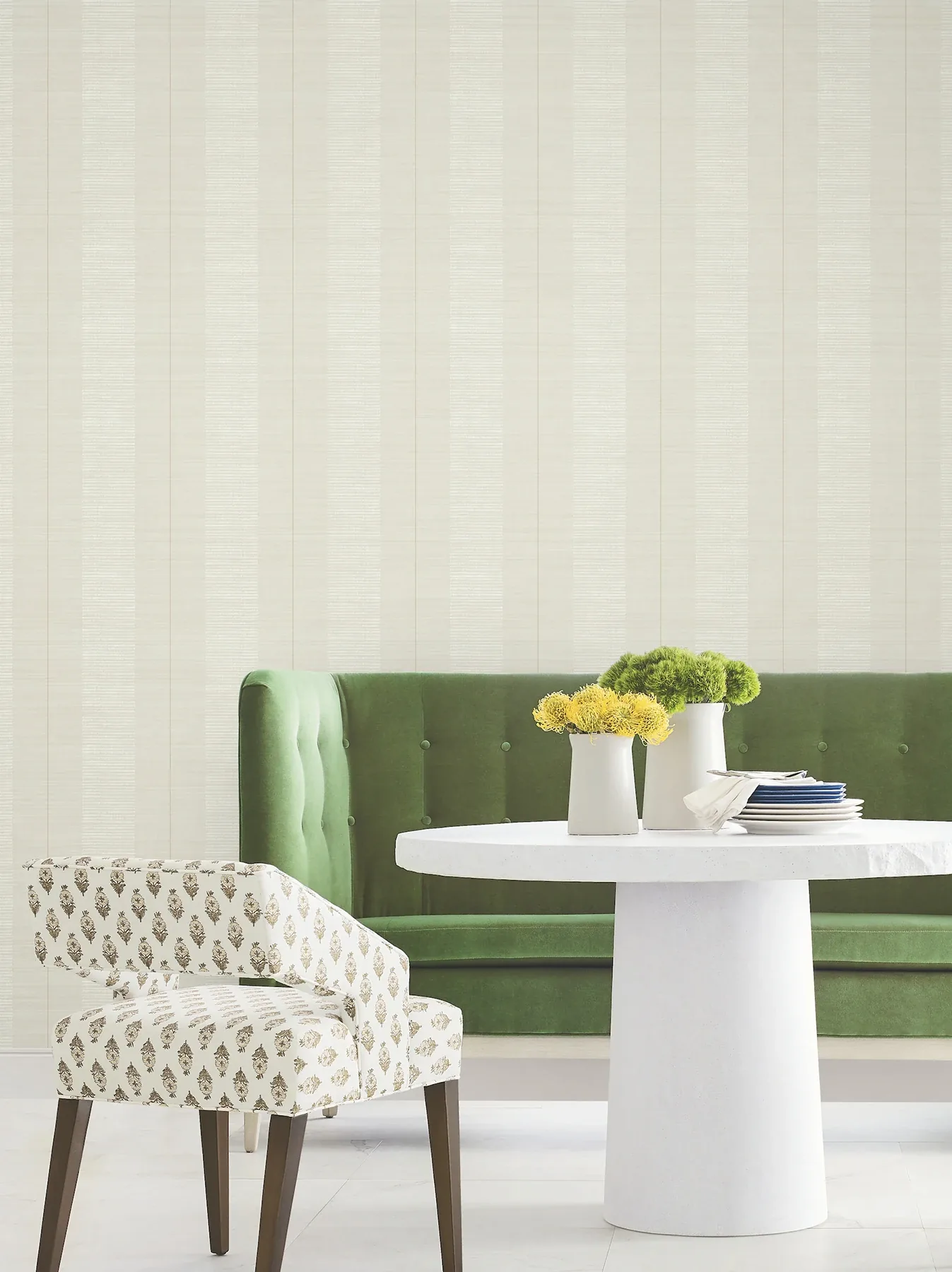 York Designer Series Colbert Stripe Light Grey Textured Wallpaper - SKU LL3207