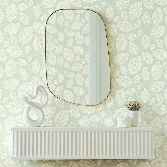 York Designer Series Contoured Leaves Green Wallpaper - SKU EV3921