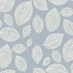 York Designer Series Contoured Leaves Indigo Blue Wallpaper - SKU EV3925