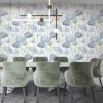 York Designer Series Cotswolds Poppies Blue Floral Wallpaper - SKU VR1535