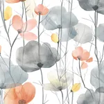 York Designer Series Cotswolds Poppies Coral Floral Wallpaper - SKU VR1537