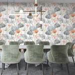 York Designer Series Cotswolds Poppies Coral Floral Wallpaper - SKU VR1537