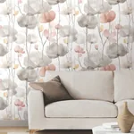 York Designer Series Cotswolds Poppies Pastel Floral Wallpaper - SKU VR1538