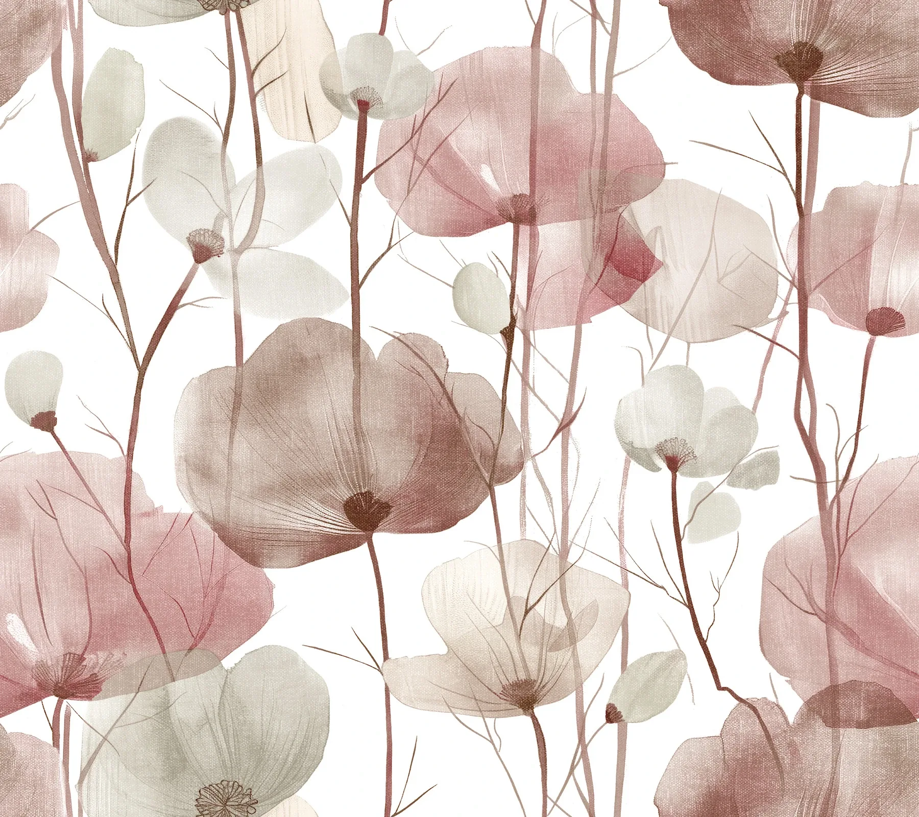 VR1536 | Cotswolds Poppies Red Floral Wallpaper