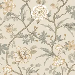York Designer Series Courtyard Botanical Neutral Wallpaper - SKU MX9655