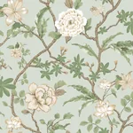 York Designer Series Courtyard Botanical Pale Blue Wallpaper - SKU MX9654