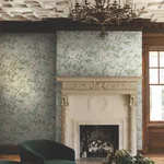 York Designer Series Courtyard Botanical Pale Blue Wallpaper - SKU MX9654