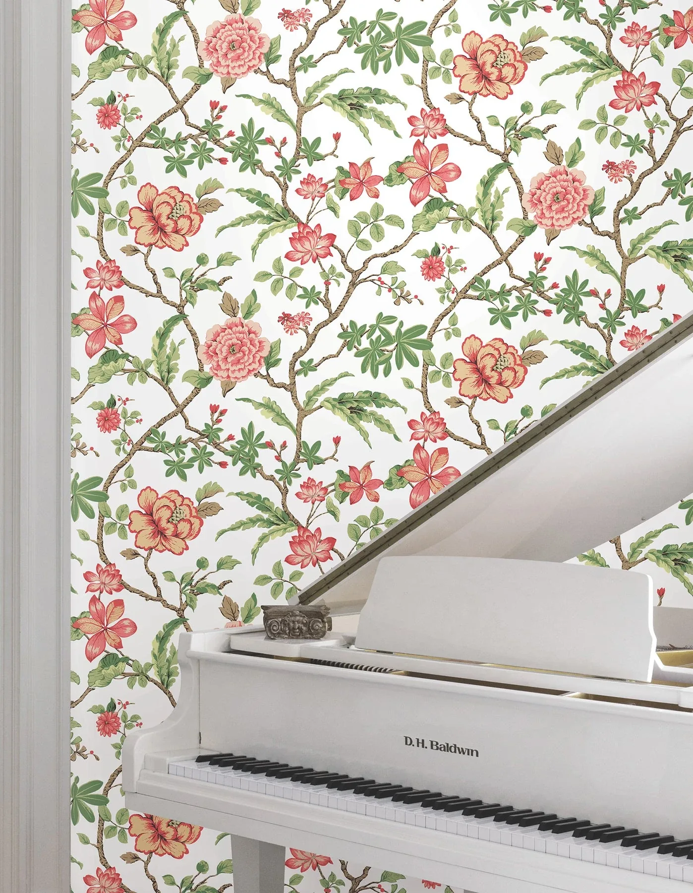 York Designer Series Courtyard Botanical Rose Wallpaper - SKU MX9651