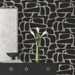 York Designer Series Craftsman Geometric Black Wallpaper - SKU DF3352