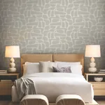 York Designer Series Craftsman Geometric Taupe Wallpaper - SKU DF3354