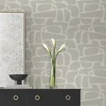 York Designer Series Craftsman Geometric Taupe Wallpaper - SKU DF3354