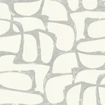 York Designer Series Craftsman Geometric White & Silver Wallpaper - SKU DF3356